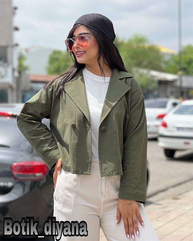 کت لینن مدل موگه
