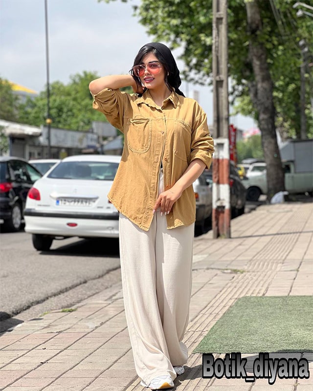 شومیز کتان مدل گیسون