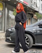 شلوار بگ کرپ باربی